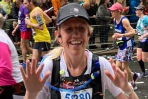 Sally Tooms running the London Marathon for MLD Support Association UK